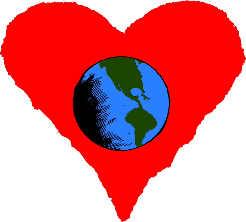 Love Embracing Earth PNG image