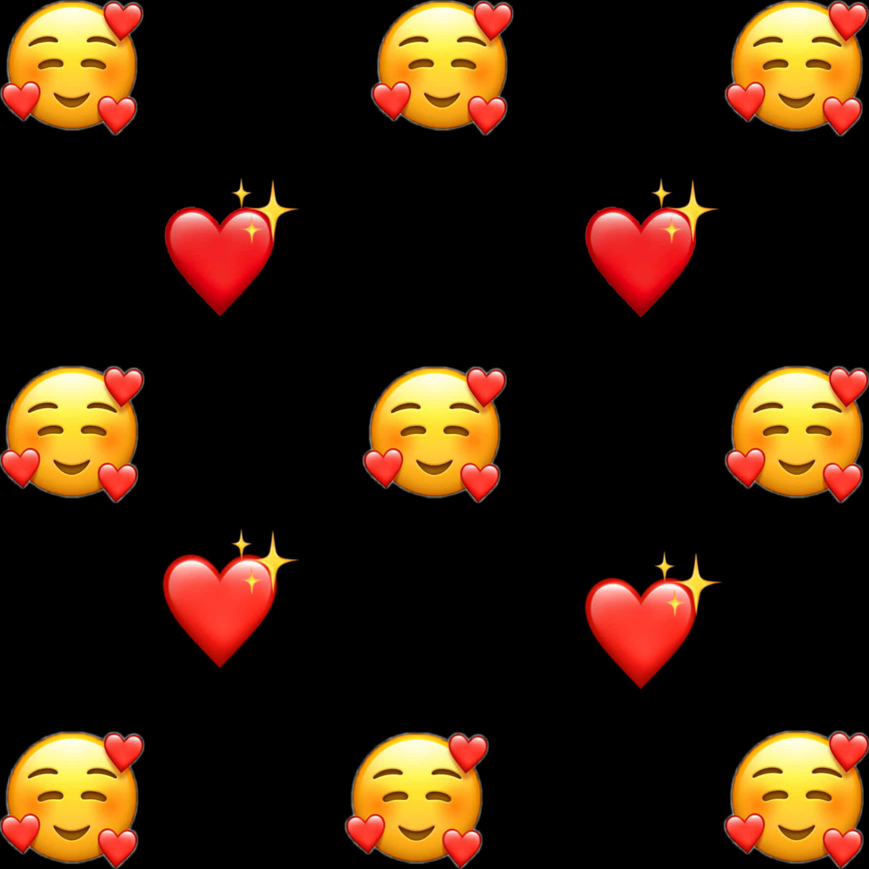 Love Emoji Pattern PNG image
