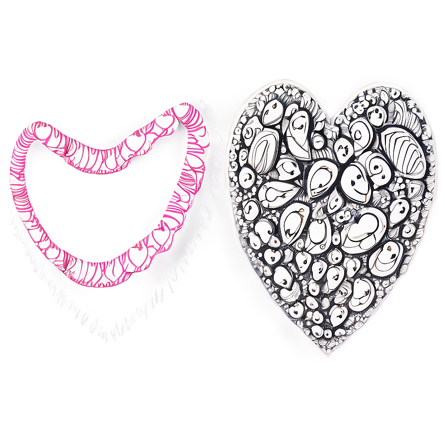 Love Heart Doodle Art Png 06202024 PNG image