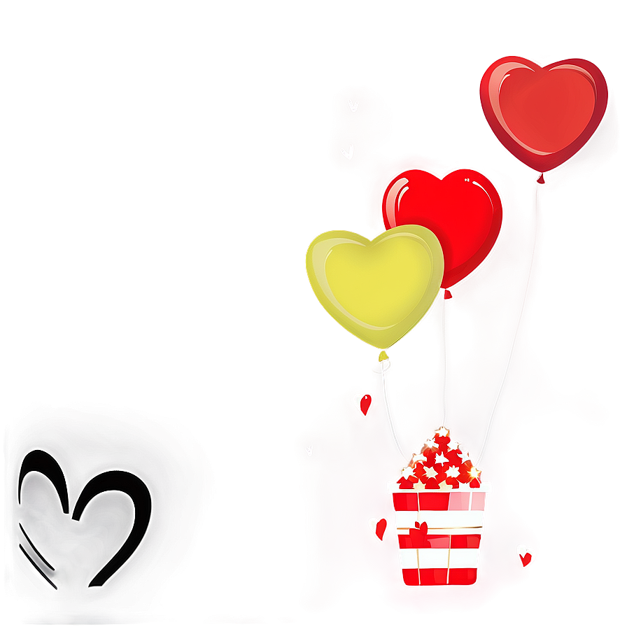 Love Heart Red Balloons Png Mqr80 PNG image