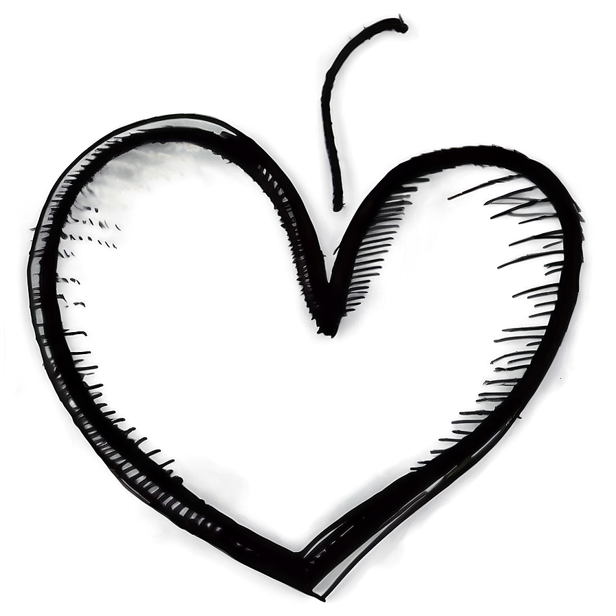 Love Heart Sketch Png Rna PNG image