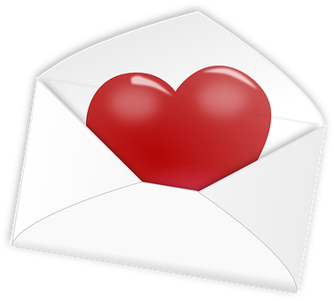 Love Letter Heart Envelope PNG image