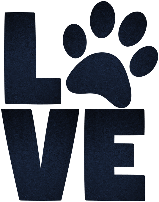 Love Paw Graphic Blackand White PNG image