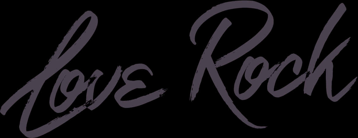 Love Rock Calligraphy PNG image