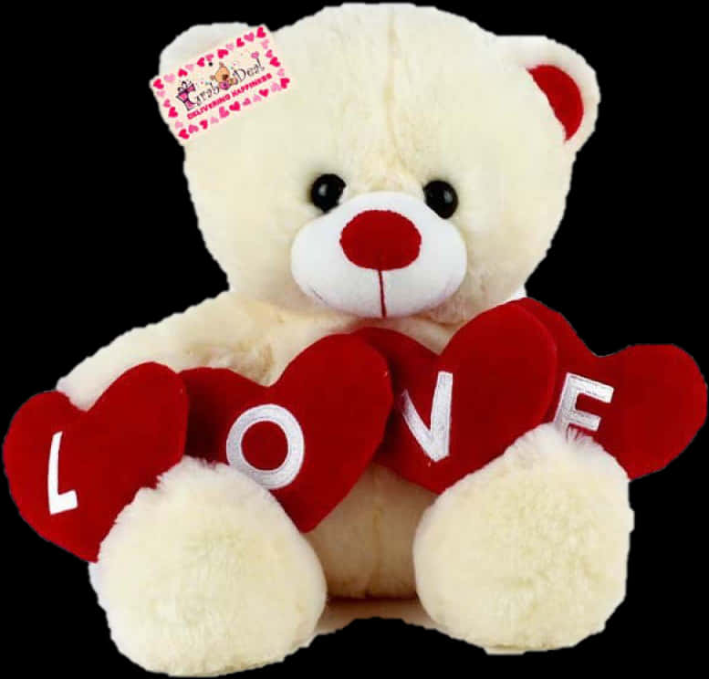 Love Teddy Bear With Hearts PNG image