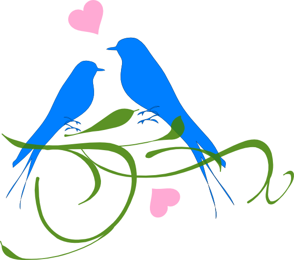 Lovebirds Perched Together.svg PNG image