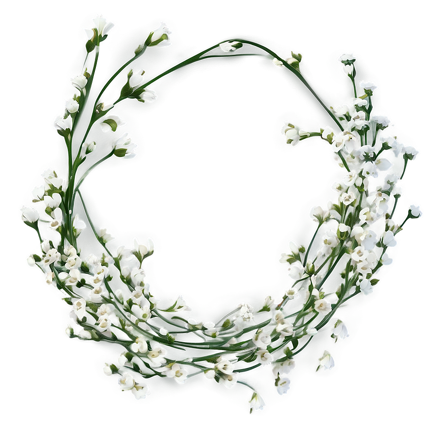 Lovely Baby's Breath Crown Png Hnk PNG image