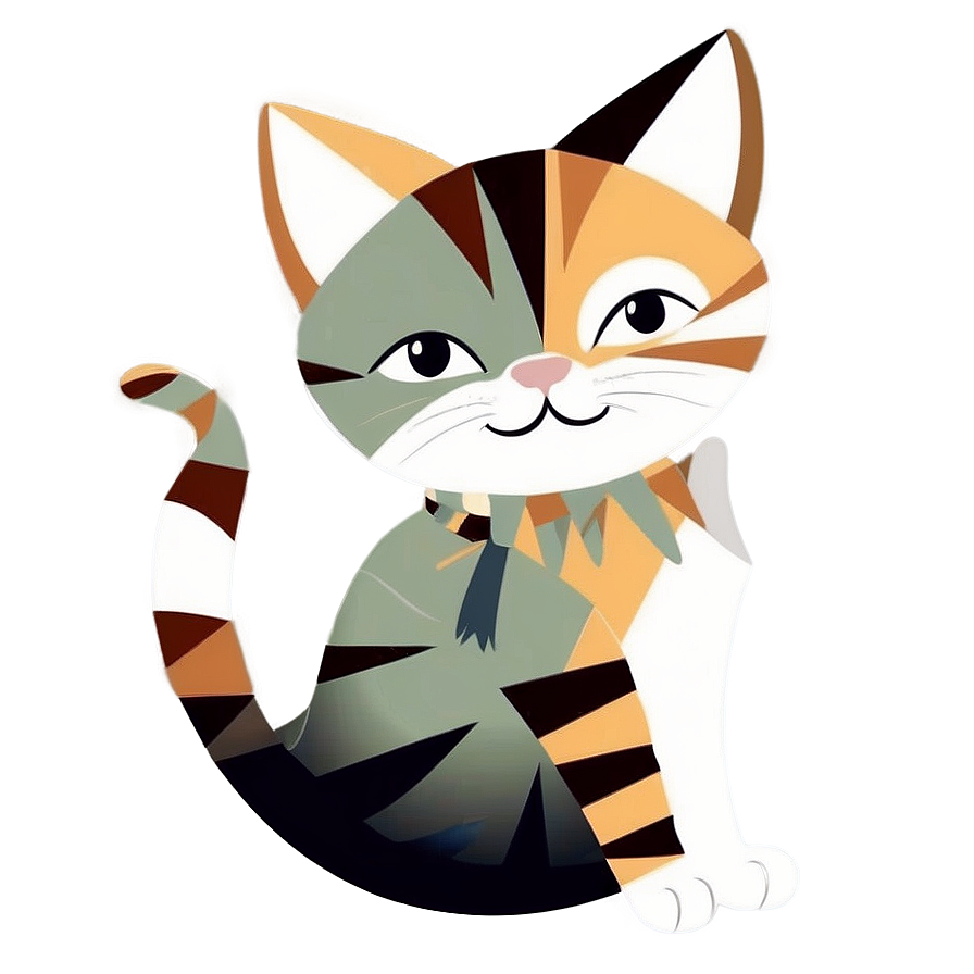 Lovely Cat Illustration Png Qod33 PNG image