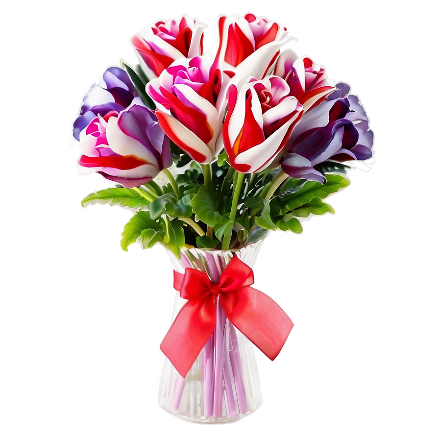 Lovely Valentine's Day Flower Bouquet Png 75 PNG image