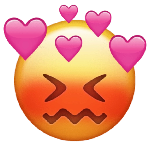 Loving_ Face_ Emoji_with_ Hearts PNG image