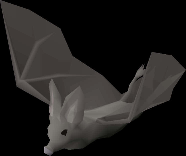 Low Poly Bat Model PNG image