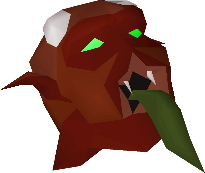 Low Poly Demon Head Render PNG image