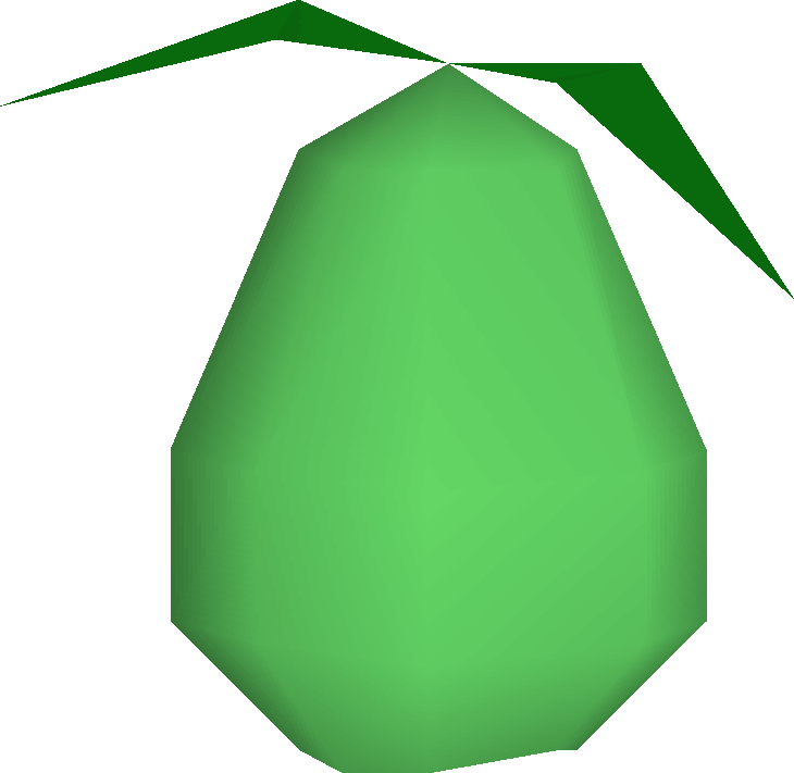 Low Poly Green Pear3 D Model PNG image