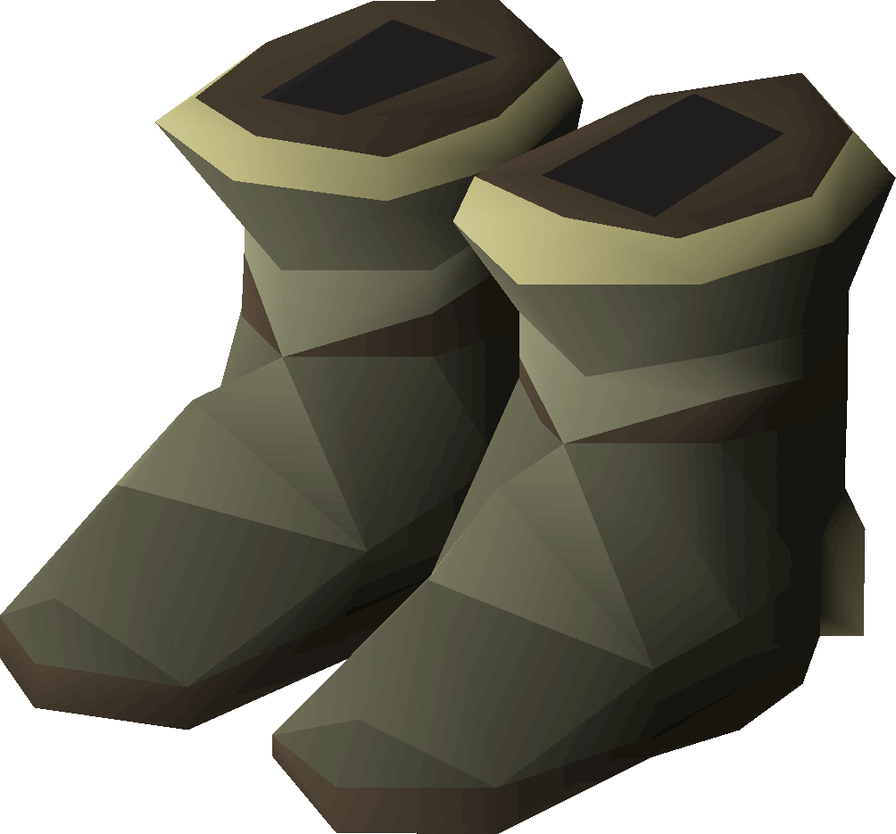 Low Poly Military Boots3 D Model PNG image