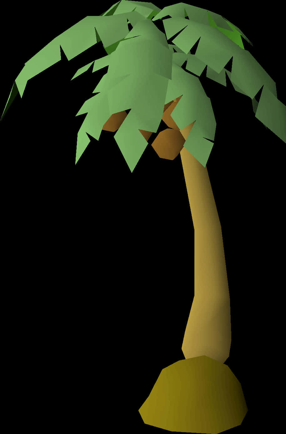 Low Poly Palm Tree Graphic PNG image