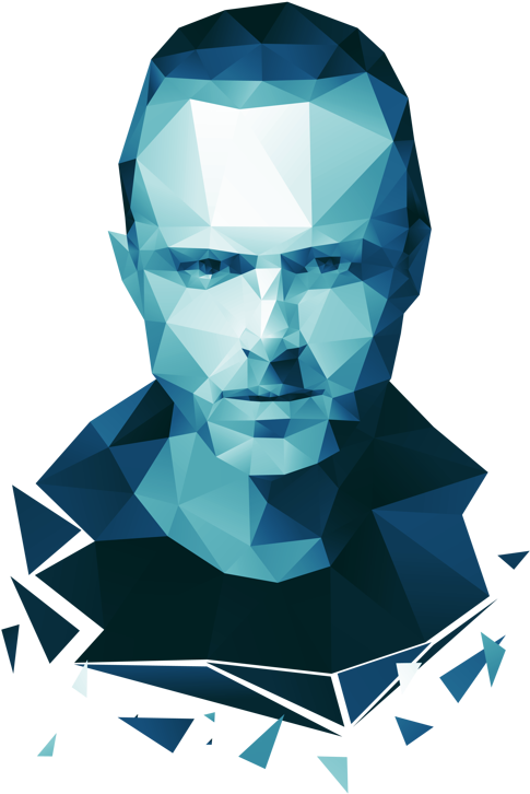 Low Poly Portrait Artwork PNG image