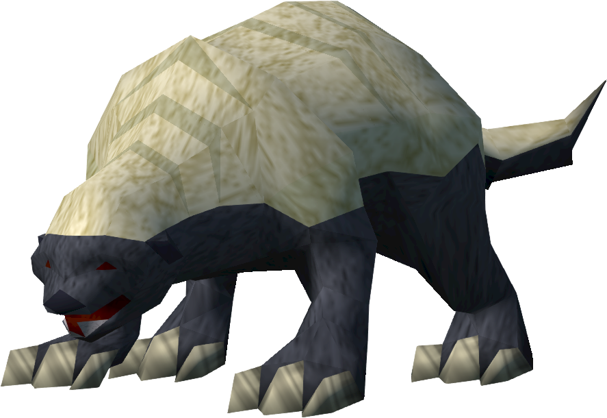 Low Poly Style Badger PNG image