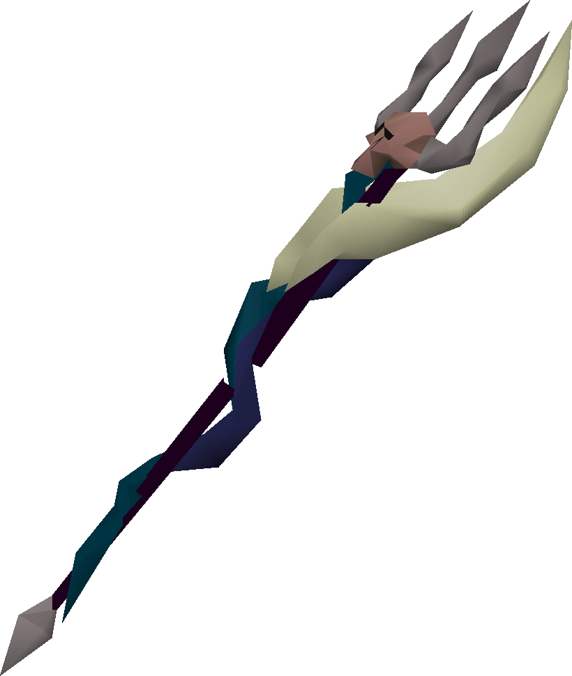 Low Poly3 D Trident Model.png PNG image