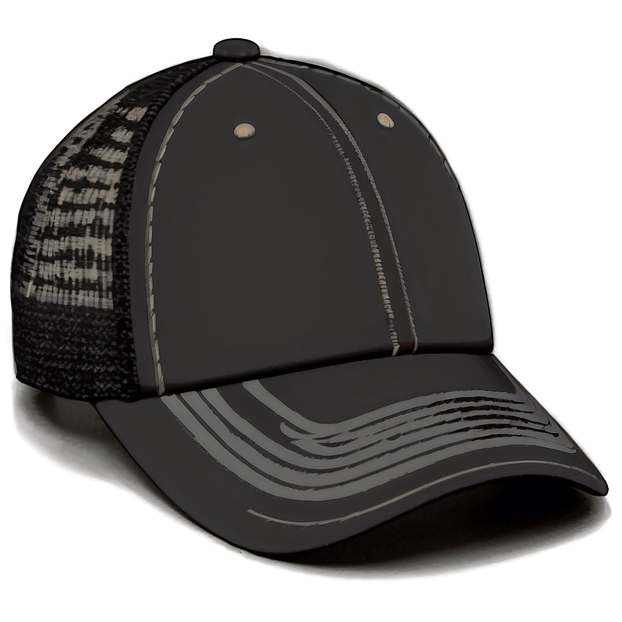 Low Profile Black Trucker Hat Png 06282024 PNG image