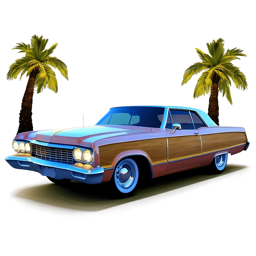 Lowrider At Night Scene Png Ygy4 PNG image