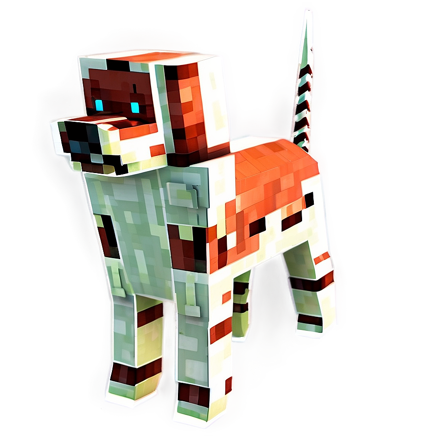 Loyal Minecraft Dog Png 06262024 PNG image