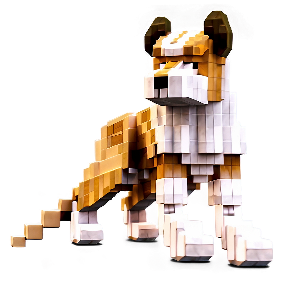 Loyal Minecraft Dog Png Edh PNG image