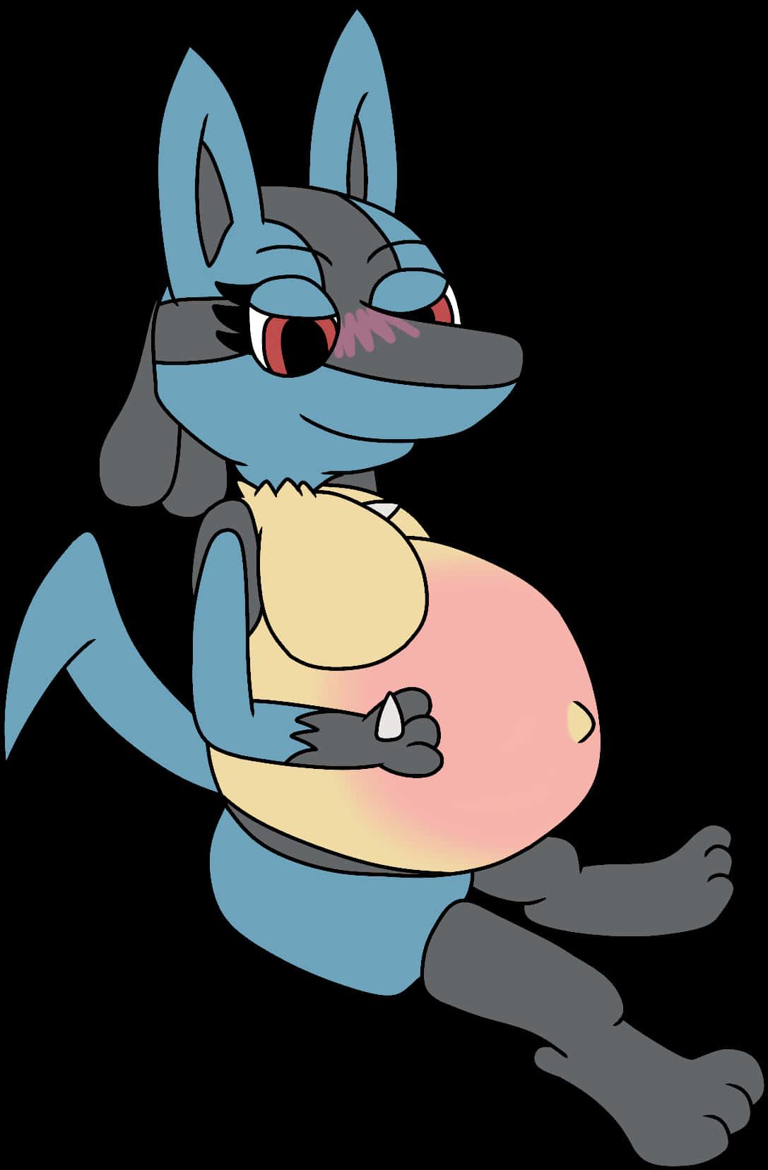 Lucario_ Animated_ Character_ Pose PNG image