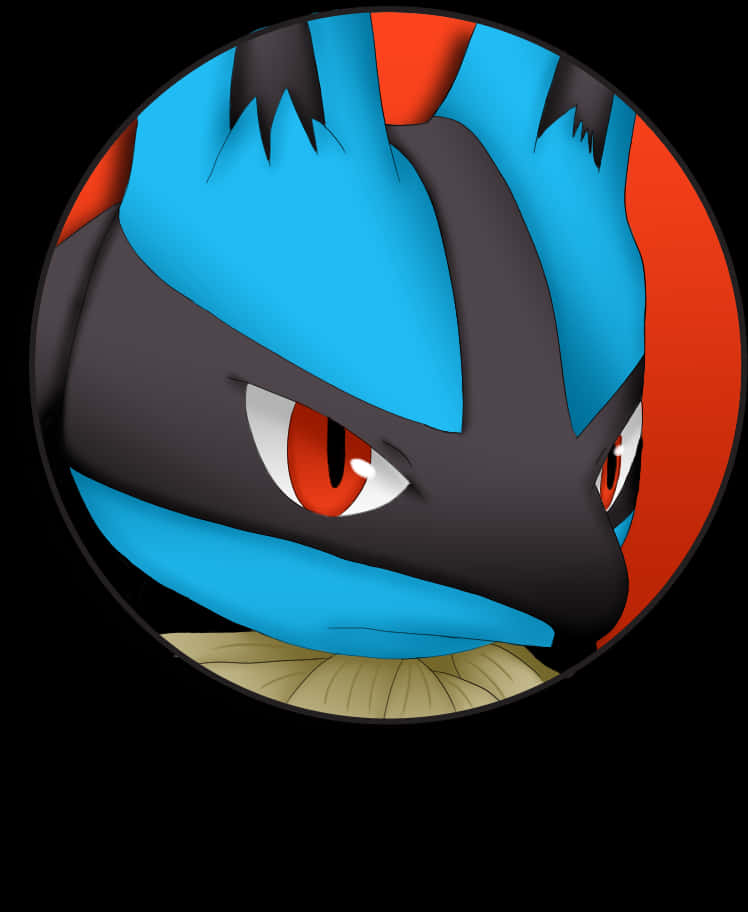 Lucario Focused Artwork PNG image