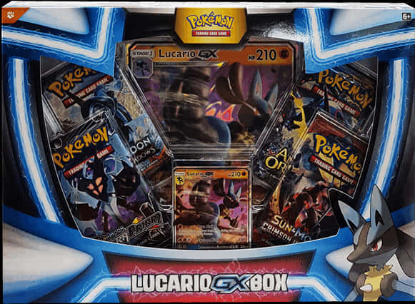 Lucario G X Pokemon Card Box Set PNG image