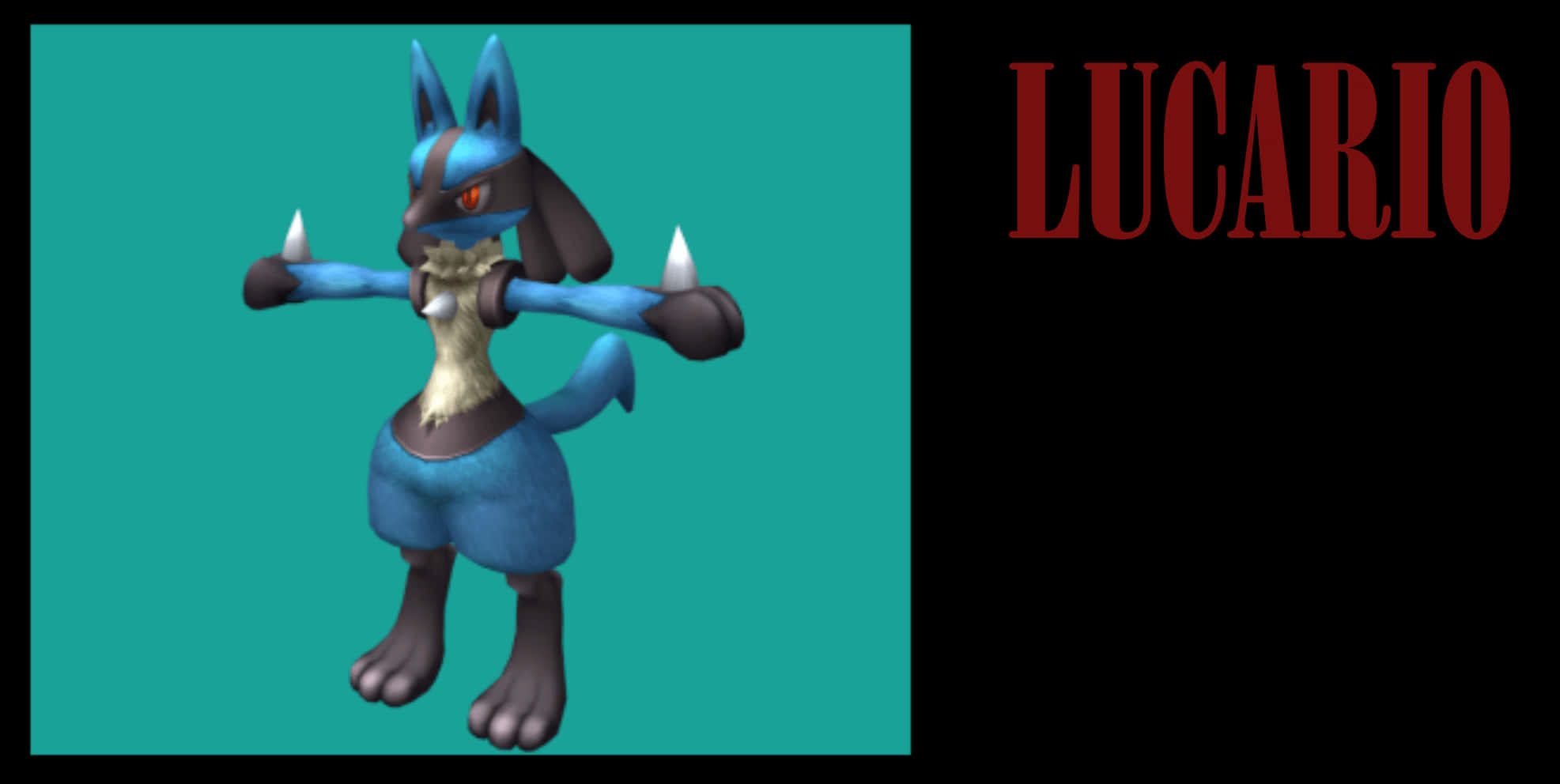 Lucario Pokemon Character Render PNG image