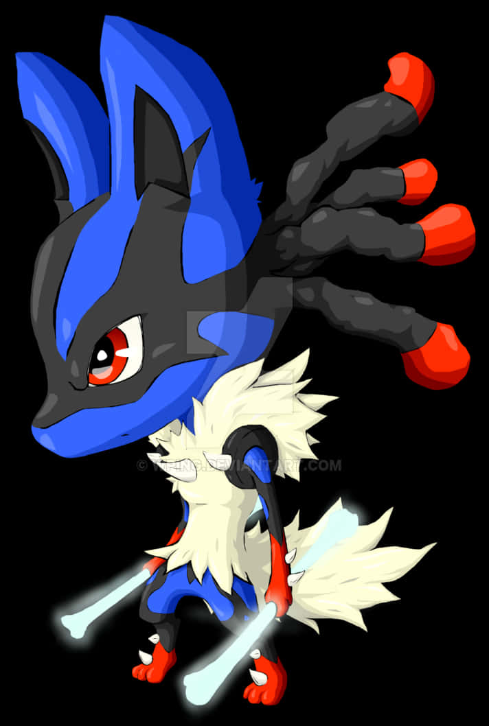 Lucario Pokemon Fanart PNG image