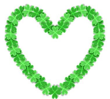 Lucky Clover Heart Shaped Design PNG image