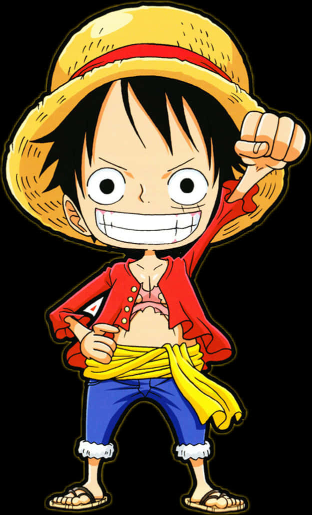 Luffy_ Straw_ Hat_ Pose PNG image