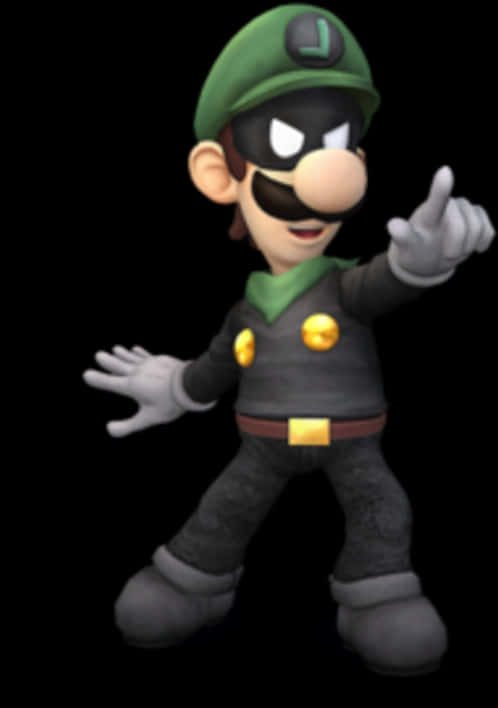 Luigi Character Pose PNG image