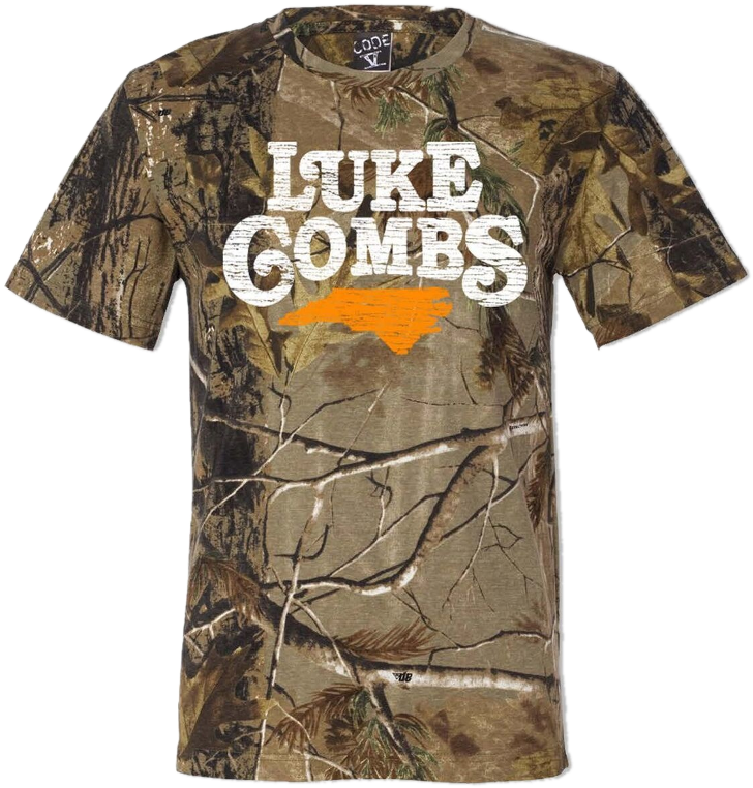 Luke Combs Camo T Shirt Design PNG image