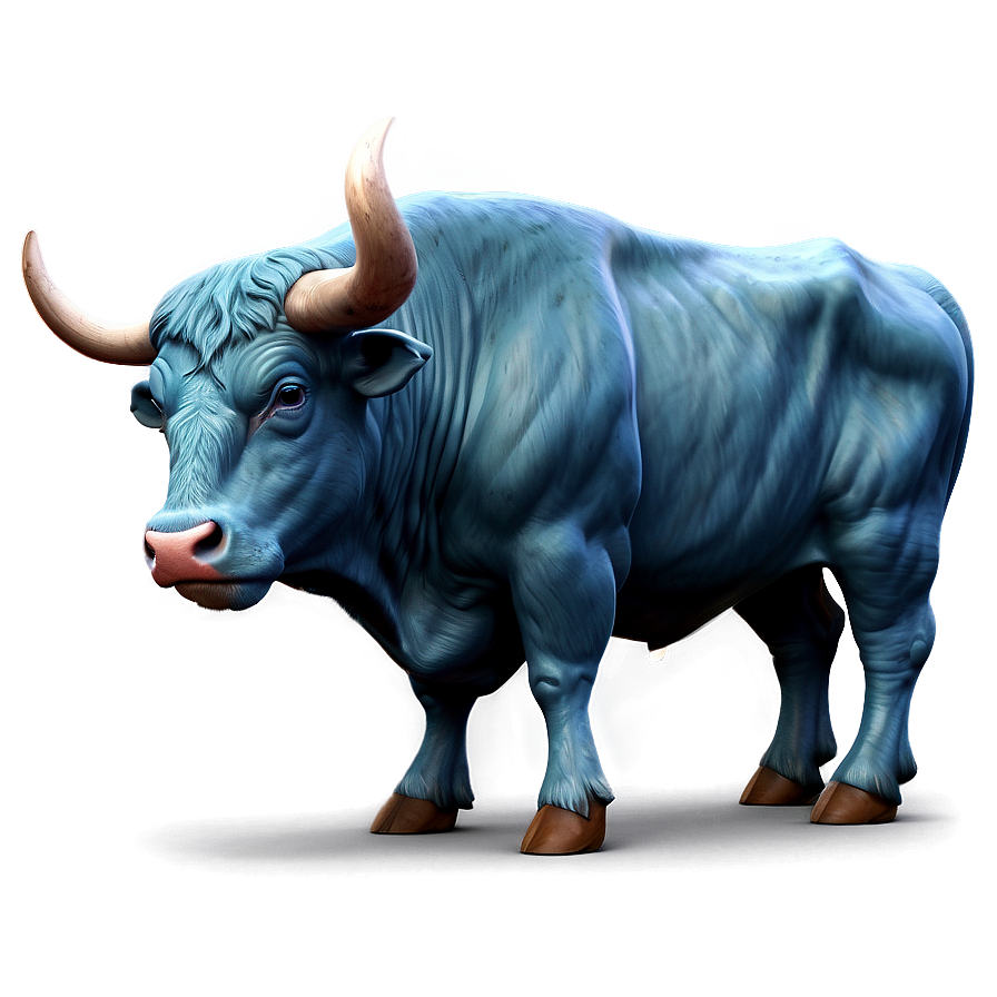 Lumbering Bull Illustration Png Nhf PNG image