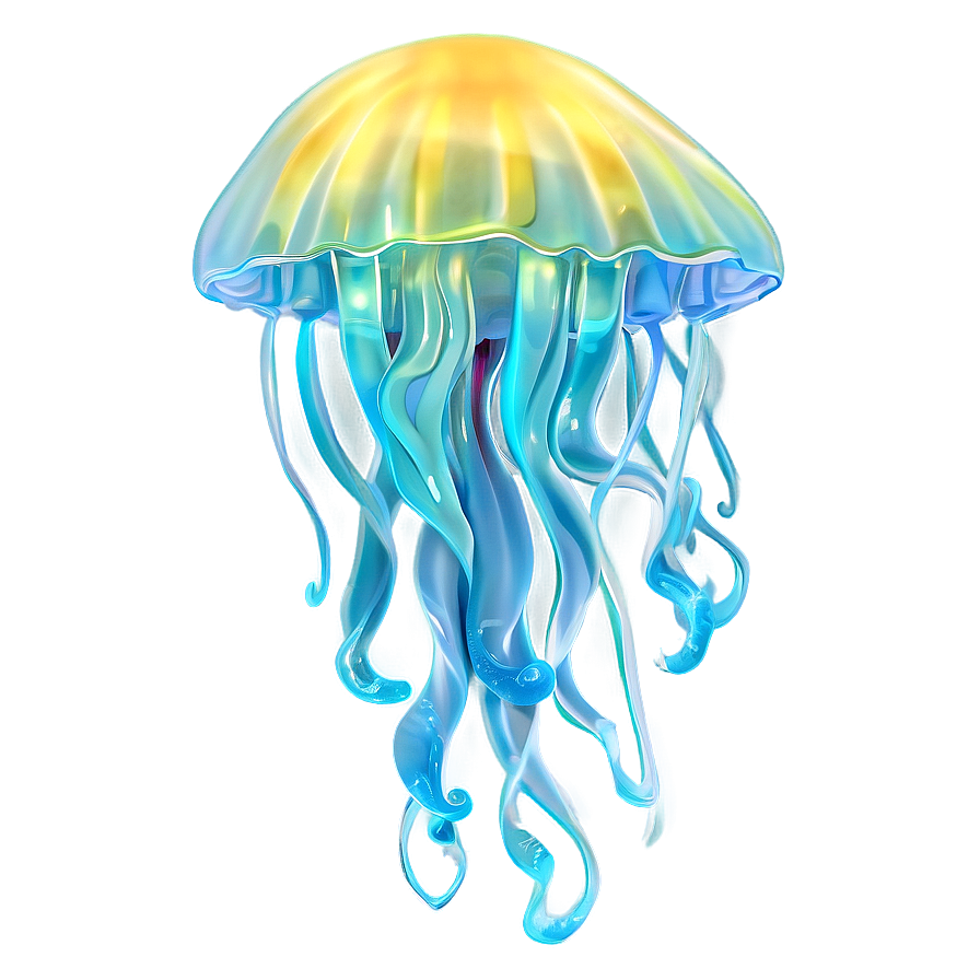 Luminescent Moon Jelly Illustration Png Cla94 PNG image