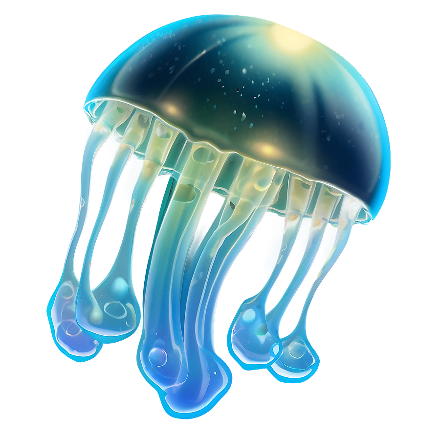 Luminescent Moon Jelly Illustration Png Ipf PNG image