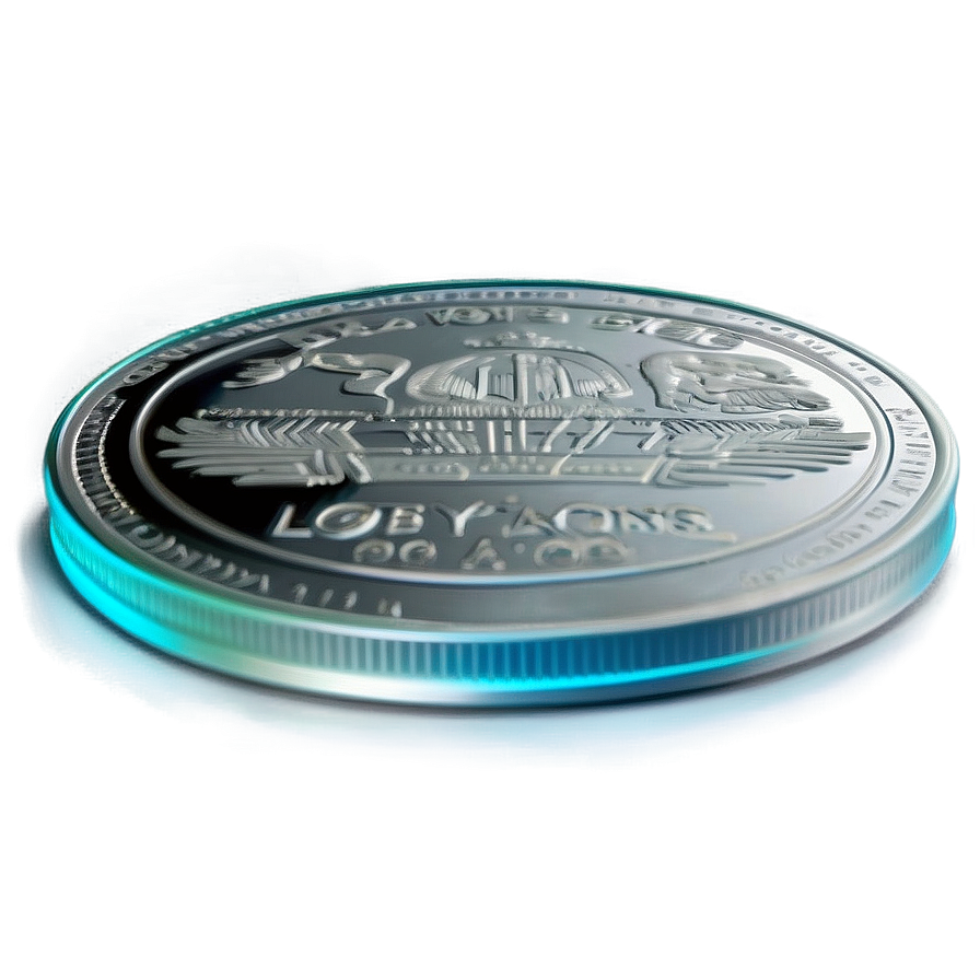 Luminescent Silver Coin Png 06272024 PNG image