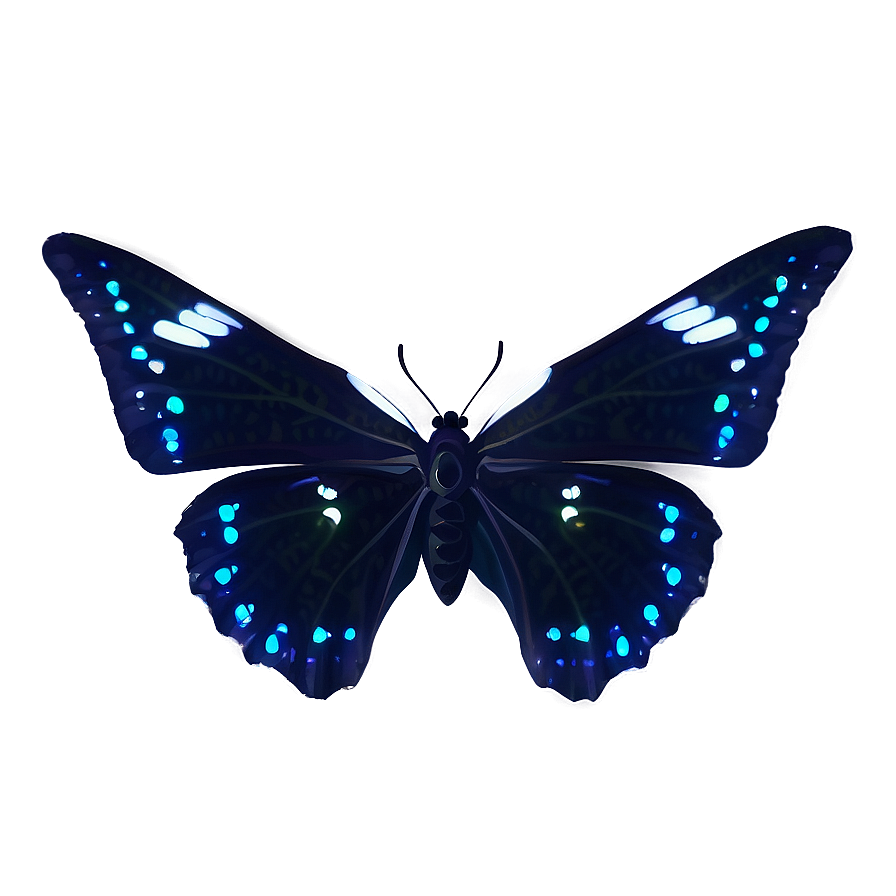 Luminous Black Butterfly Png Tck PNG image