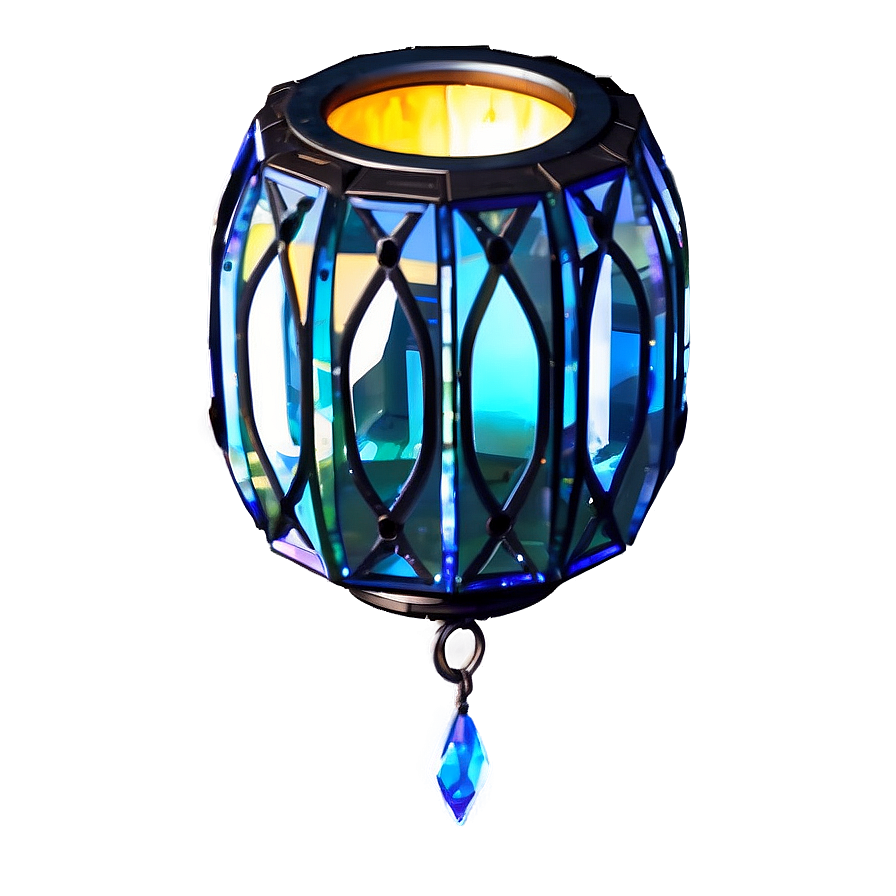 Luminous Crystal Lantern Png Qpa PNG image