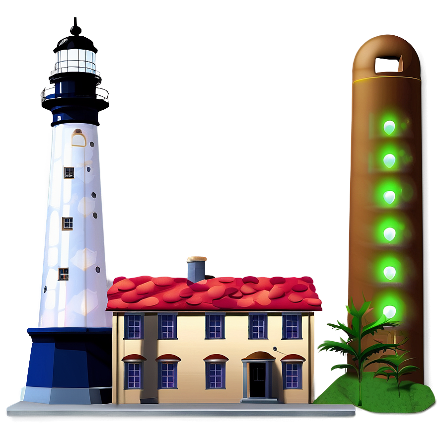 Luminous Lighthouse Building Png 92 PNG image