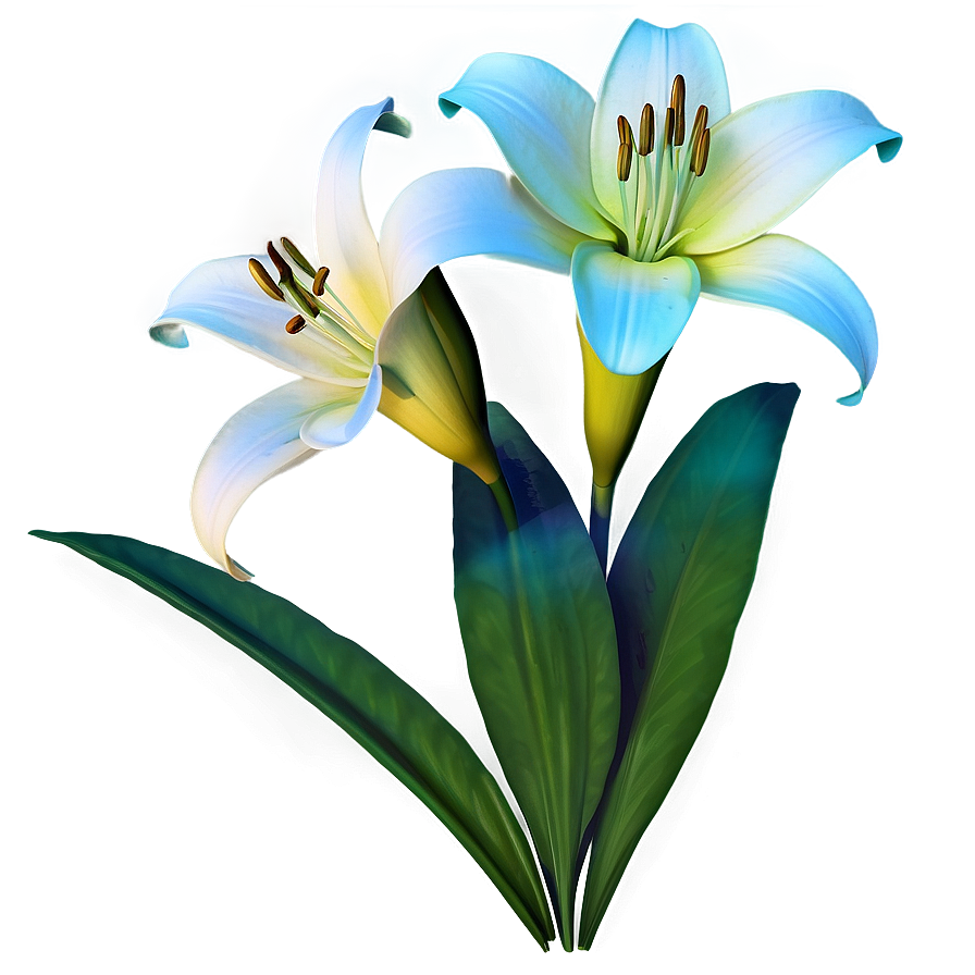 Luminous Lilies Night Scene Png 06282024 PNG image