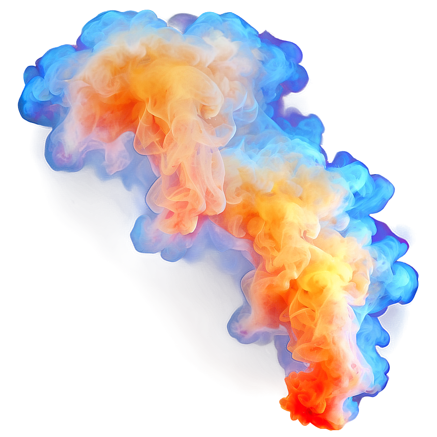 Luminous Orange Smoke Effect Png Awv PNG image