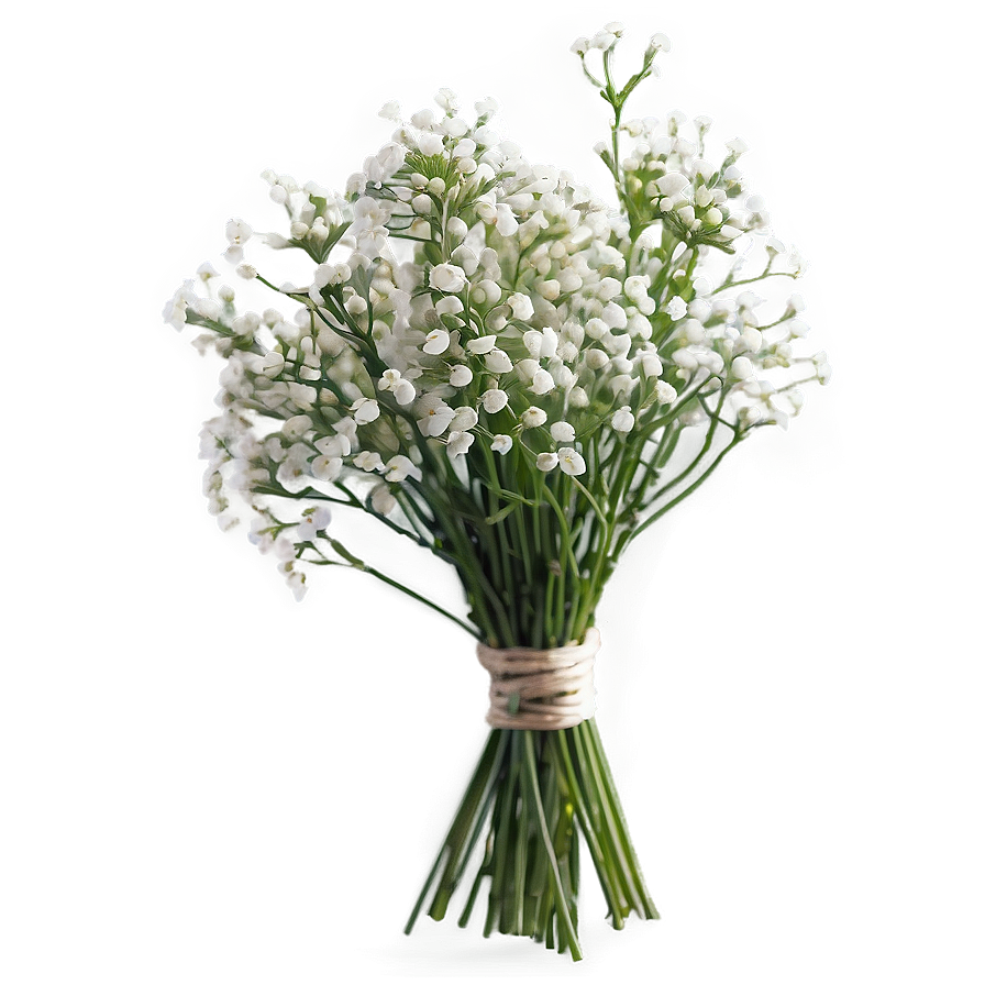 Lush Baby's Breath Bundle Png 06212024 PNG image