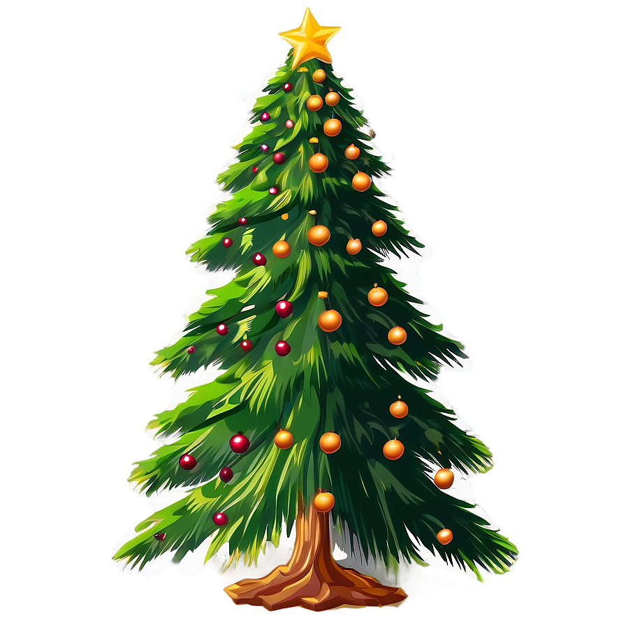 Lush Christmas Tree Silhouette Png Mqd36 PNG image