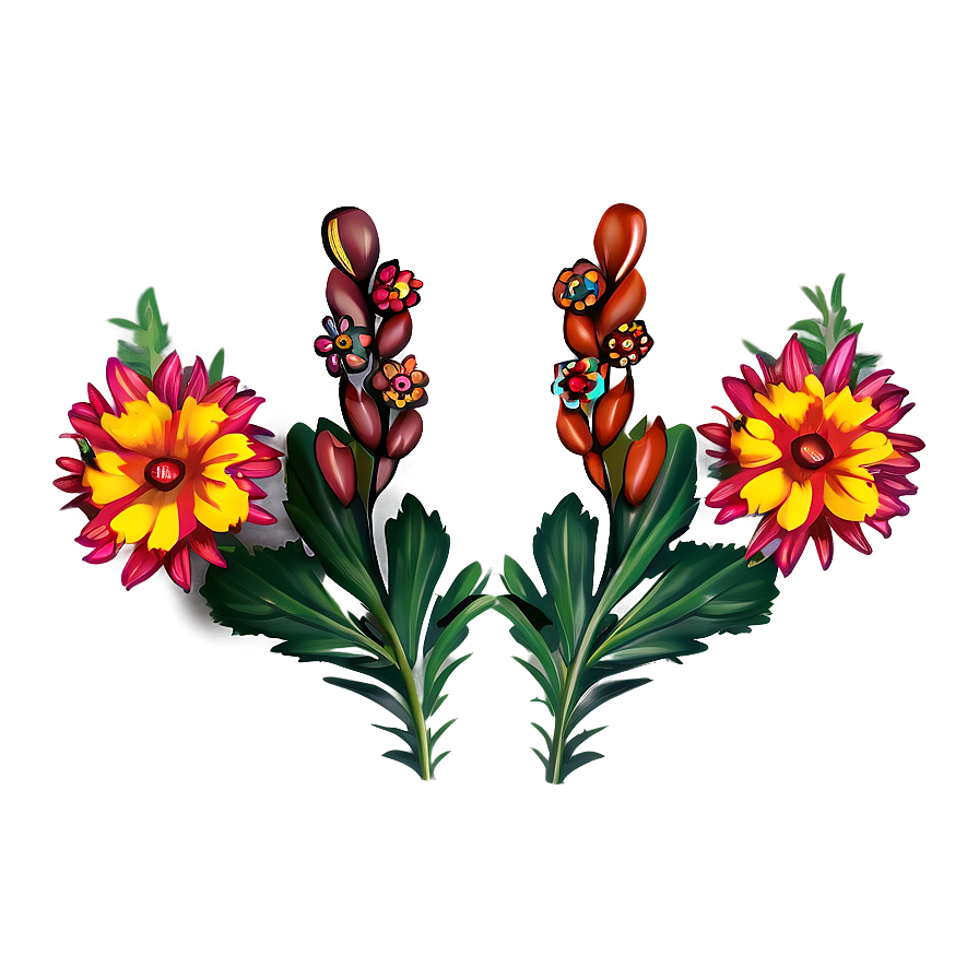 Lush Mexican Flowers Png 06202024 PNG image