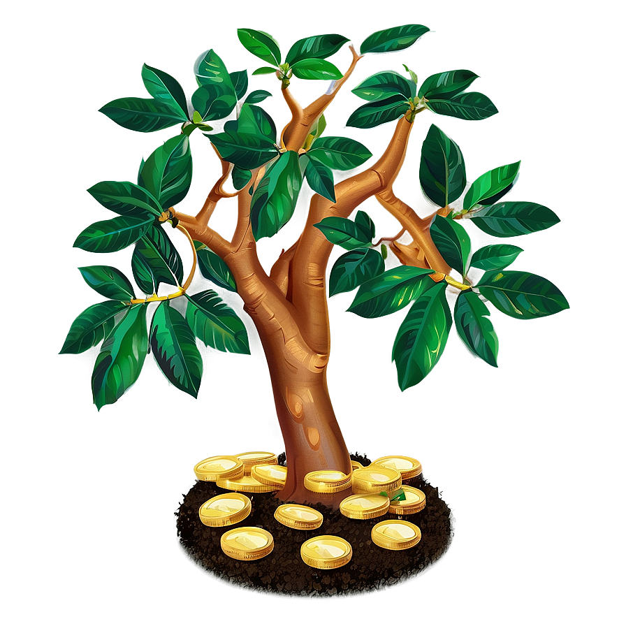 Lush Money Tree Artwork Png Guo PNG image