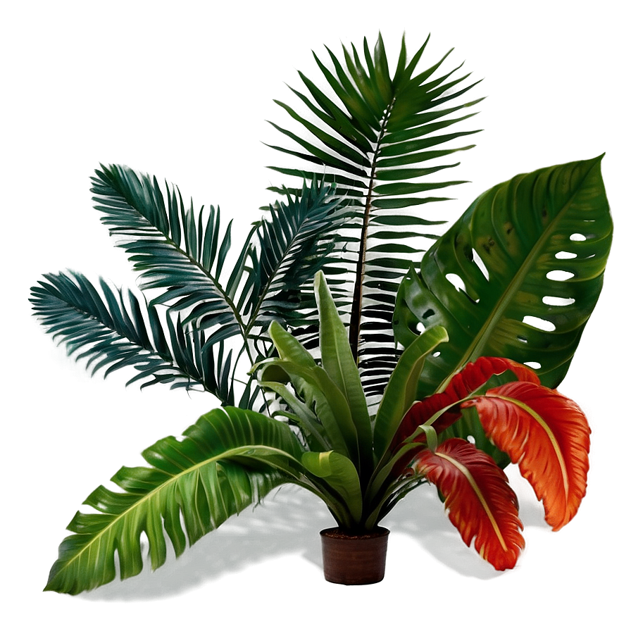 Lush Tropical Plants Png Mjr PNG image