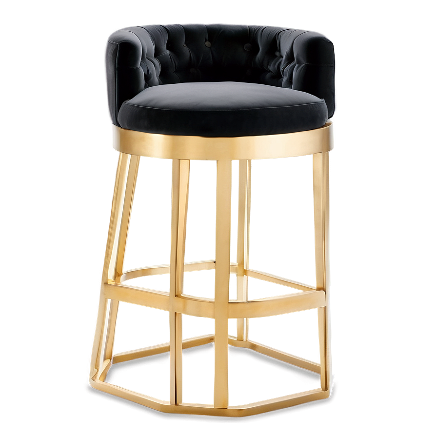 Luxe Gold Accent Barstool Png 27 PNG image